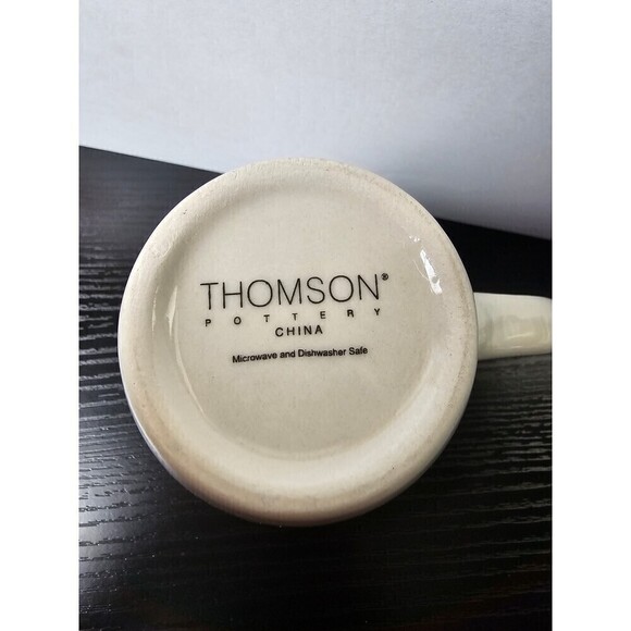 Thomson Pottery Birdhouse Mugs Vine Border Set of 4 - Picture 9 of 9